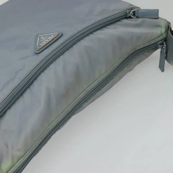 PRADA Shoulder Bag Nylon Light Blue Silver Auth BA4705 - Picture 7 of 16